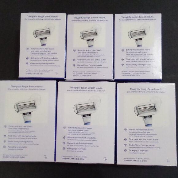 FLAMINGO LILAC RAZOR HANDLE KIT with 2 REFILLS/CARTRIDGES and 36 REFILLS - Picture 9 of 10